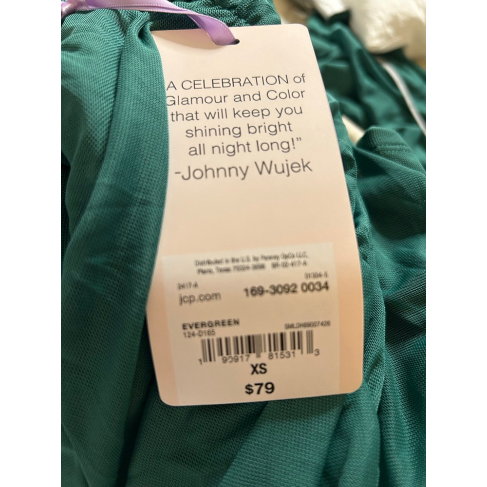 NEW Johnny Wujek Green Bodycon Mini Formal Juniors Dress XS $79 - Picture 3 of 3